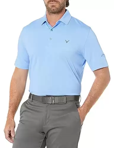 Callaway Men's Fine Line Stripe Short Sleeve Golf Polo Shirt